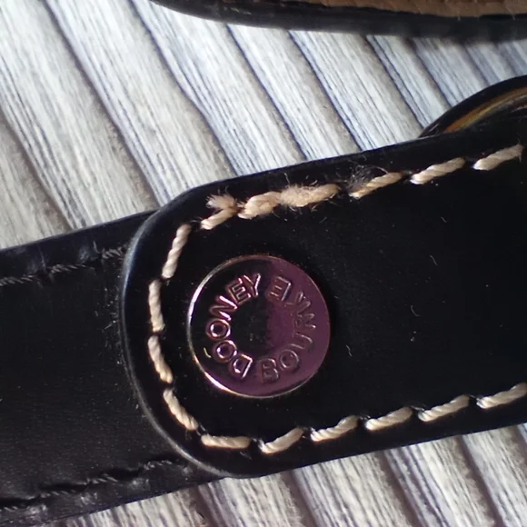 Dooney & Bourke Black Bag Made in Italy Purse with Lock and Key - Picture 13 of 15